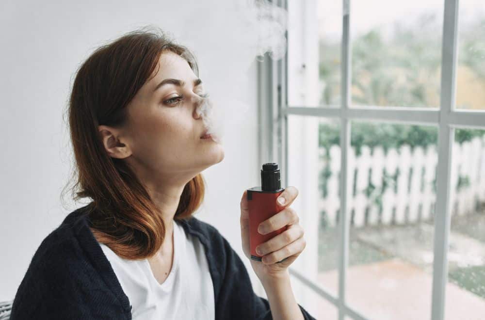 Vaping regularly in a well-ventilated room